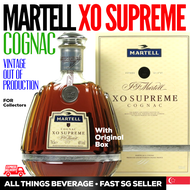 Martell XO Supreme - Vintage - Old Supply - NOTE - VINTAGE  COGNAC, WHISKY, WINE (over 15 years), CORK IS BRITTLE. OPEN WITH CARE.  NO GUARANTEE IT WILL NO BREAK.  BUY only if you accept this. NO return,