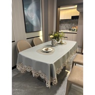 2025 New Style Soft Leather Tablecloth Light Luxury Feel Rinse-Free Waterproof Oil-Proof Rectangular