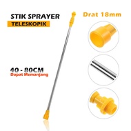 Pipa Semprotan Hama Teleskopik Drat 18mm Panjang 80cm - Tongkat Stik Sprayer Semprotan Manual Elektr