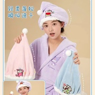 Genuine Authorized Crayon Shin-Chan Hair Drying Cap Coral Fleece Headscarf Quick-Drying Absorbent Sh