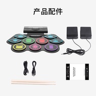 Hand-rolled drum set portable simulation jazz drum for children's beginners to practice drum set adult intelligent electronic drum.