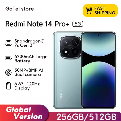 Xiaomi Redmi Note 14 Pro+ 5G 6.7" AMOLED 200MP Camera 120Hz Snapdragon 7s Gen 3 Global Version
