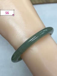 56#天然A貨翡翠冰滿綠正圈手鐲