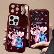 Stitch Angle,翻盖镜子手机壳,XIAOMI Redmi K60/K60Pro K50/K50Pro Note12 12Pro K50ultra