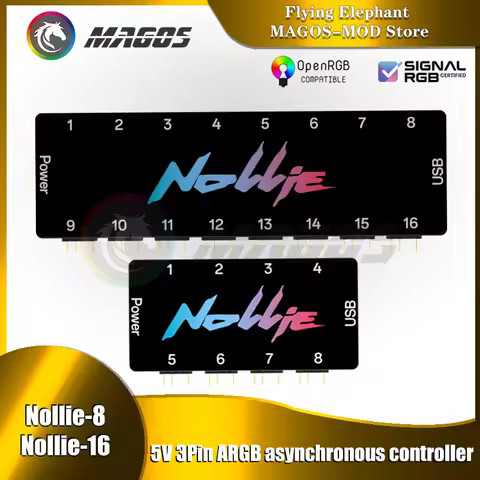 Nollie Signal-RGB,OpenRGB Software RGB Control HUB, 5V 3Pin Asynchronous Controller For Computer Cab