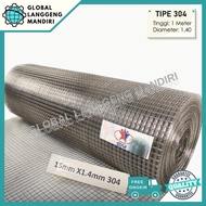 KAWAT RAM STAINLESS 15MMX15MMX1.4MMX1M (304)/KAWAT LOKET STAINLESS 304 - TOKOASMA