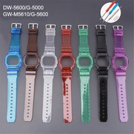 Resin  Watch Strap+Case for Casio G-Shock DW-5600/5000 GW-M5610 G-5600 GLX-5600 Refit Wrist Band Bracelet Accessories