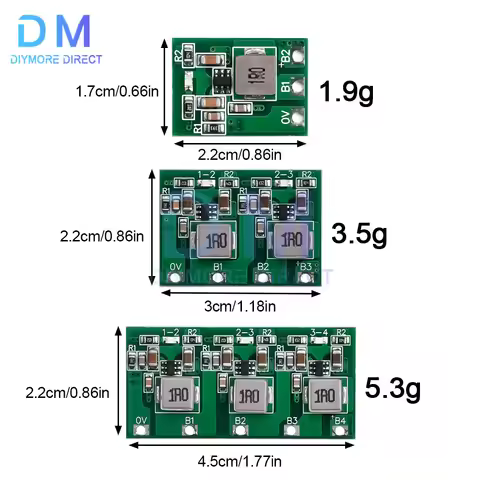 2S 3S 4S 1.2A 1.3A Active Equalizer Lithium Battery Balancer Board Energy Transfer Board With LED Wo