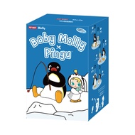 POP MART Baby Molly × Pingu Happy Fishing Series-Vinyl Plush Pendant Blind Box Action Toys Figure Bi