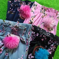 Kulot Plisket Anak Motif Bunga Sakura &amp; Mt Umur 5-10 Th //Celana Anak