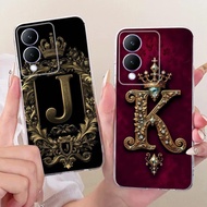 For Vivo Y17s Case Luxury Crown Letters Cover Clear Silicone Soft Slim Phone Case For Vivo Y17s Y 17