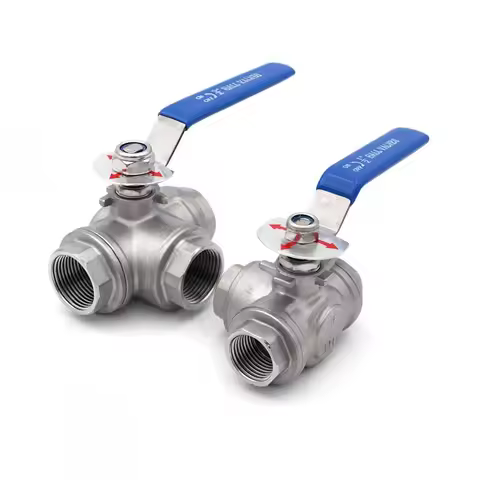 1/4 "- 2"SS304 316 Stainless BSP Female Ball Valve T/L Type 3 Way Ball Valve Full Port Water Oil Air