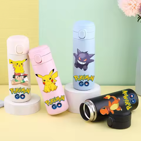 Pokemon Vacuum Cup Water Bottle Pikachu Kids Drinking Sports Portable Large Capacity Outdoor Thermal