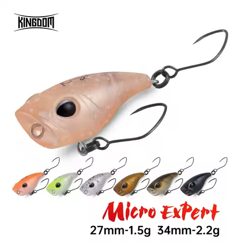 Kingdom Micro Expert Topwater Popper 1.5g 2.2g 27mm 34mm Floating Artificial Fishing Lure Hard Bait