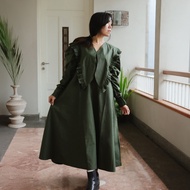 HIJAU SONNE - Daphne - dress luxuryWanita dark greenELEGAN - victoria style dress - Eid clothes - ho