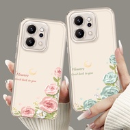 Oppo reno 12 pro casing oppo reno 12 pro 5g casing Oil Painting Flowers Suitable for OPPOReno14 Phon