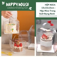 MICA BOX 13x13x13cm - Transparent Mica Box for Cakes
