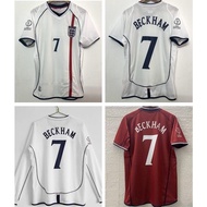 2002 England Retro Long & Short Sleeve High Quality Fan Football Jersey S-2XL
