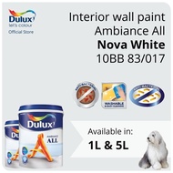 Dulux Interior Wall Paint - Nova White (10BB 83/017)  (Ambiance All) - 1L / 5L