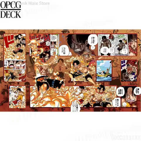 One Piece Opcg Playmat Card Game Playmat Portgas D. Ace Monkey D. Luffy Anime Playmat High-Quality C
