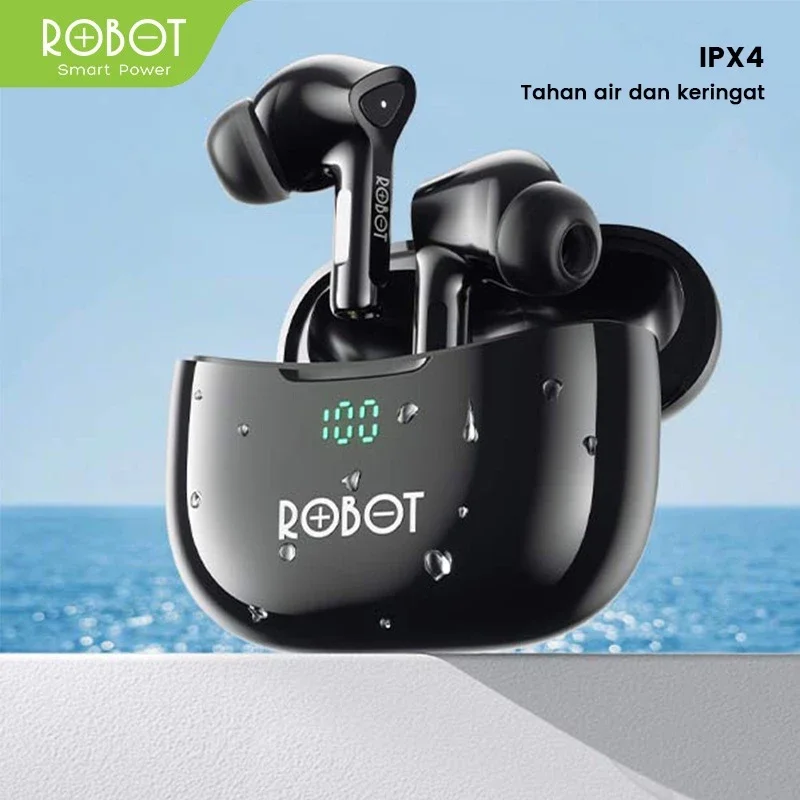 Robot Headset bluetooth Airbuds T30 black