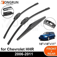 3PCS Car Wiper for Chevrolet HHR 2006-2011 Front Rear Windshield Windscreen Wiper Blade Rubber Acces