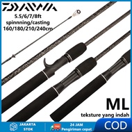 [Indonesia Spot]daiwa Fishing Rod 1.6m 1.8m 2.1m Carbon Fiber Fishing Rod Ultra Light Fishing Rod 5.5/6.0/7.0 Fishing Rod