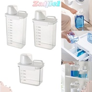 ZAIJIE1 Detergent Dispenser, Plastic with Lids Washing Powder Dispenser, Portable Airtight Transparent Laundry Detergent Storage Box Laundry Room Accessories