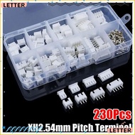 LETTER 230Pcs Pin Connector, 2p 3p 4p 5pin XH2.54 2.54mm Pitch Terminal,  4 Value Housing Kit Male A