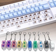 BT Colorful Keyboards Clicks Keychain Toy Keycap Tester Stress Reliever 2Key Design