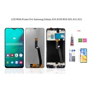 ☎○ↂLCD with Frame For SAMSUNG GALAXY A10S A10 M10 A105 A01 A01 Core A013 A11 A115 A12 A107 LCD Displ