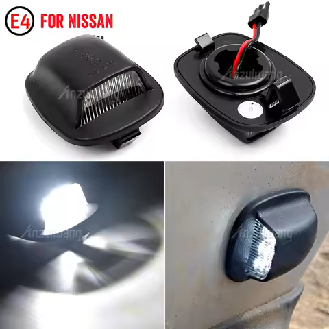 2Pc LED License Number Plate Light For Nissan Xterra（Roniz）WD22 1999-2004 For Frontier Navara NP300 