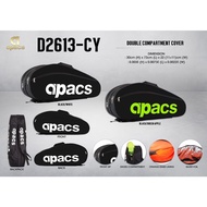 The new 2022 Apacs Racket Bag D2613 (Double Compartment Shoe Compartment)