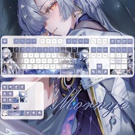 Mornye Keycaps 120 Keys Cherry Profile PBT Wooting Aula F75 Mechanical Keycap Dye Sublimation Purple