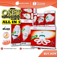 OKES CFL Light Bulb for Indoor / Outdoor E27 Fluorescent Light Bulb Energy Saving Super Bright 9W - 