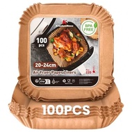 100PCS Air Fryer Parchment Paper - 16*16cm Non-Stick Square Sheets For 5-8L Oil-Free Fryer, Oven & M