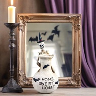 Halloween Skull Figurine "Home Sweet Home" – Spooky Outdoor Yard Haunted House Prop