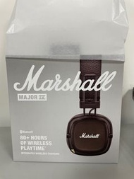 全新MARSHALL MAJOR 4 BROWN EU SPEC 無線頭戴式耳機 棕色