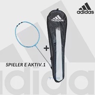 adidas spieler E Aktiv.1 高強度全碳穿線羽球拍 奔放藍+星空銀