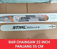 Bar Chainsaw STIHL 22 Inch 38Mata / 55 Cm Bar Senso Asli STIHL 22”/38T Laser Baja