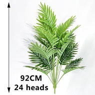 70-95cm Large Artificial Palm Tree Tropical Plants Branches Plastic Fake Leaves Green Monstera For Home Garden Room Office Decor Spine Supporters