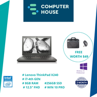 [Refurbished] Lenovo ThinkPad X240 | 12.5"| Intel Core i7-4600U 4th Gen |  8GB Ram | 500GB HDD / 256