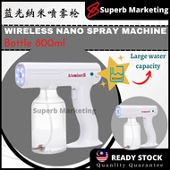 【MY STOCK】800ml Atomizer Blue Light Nano Spray Gun Electric Wireless Rechargeable Sterilization Atomizer Disinfec