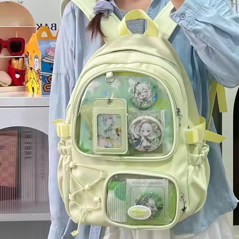 Contrast Star Mochilas Mujer Student Mochila Transparent Ita Bag Laptop Bolsas Japanese Backpack Lig