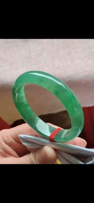 冰種玉鐲 天然翡翠玉鐲 A玉 手鐲 • 冰種滿綠翡翠福鐲