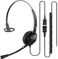 RJ9 Telephone Headset for Office Phones Call Center Headset with Noise Cancelling Microphone for Plantronics T10 Altigen Polycom Gigaset Avaya Aastra AudioCodes Atcom Toshiba Fanvil Mitel Nortel etc