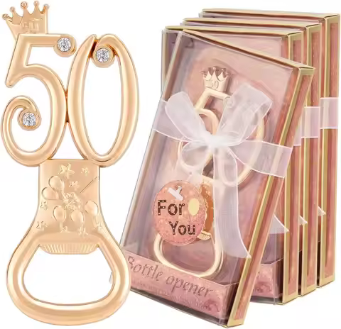 12 Packs 50th Bottle Opener, Gifts for 50th Birthday Party Favors, 50th Wedding Anniversary Party Re