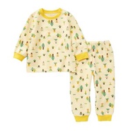 (1套2件)日系兒童秋冬款空氣棉家居服套裝睡衣/長袖上衣/長睡褲 - KL365B