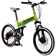 【StepDragon】 SMS-H101 小悍馬 日本Shimano 20吋21速折疊車(抹茶綠)-【台中-大明自行車】