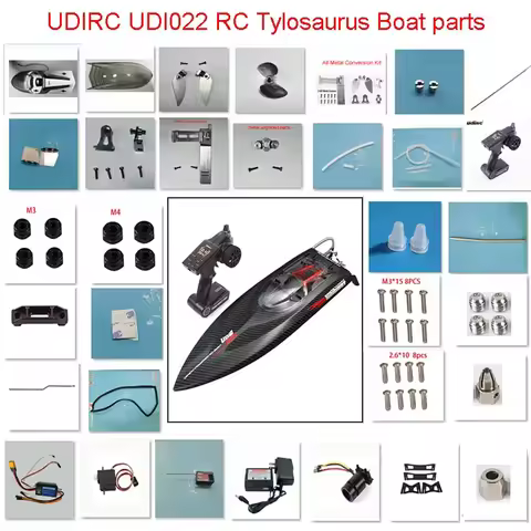 UDIRC UDI022 4CH 60km/h Brushless RC Boat Tylosaurus parts:Propeller Brushless Motor Servo Receiver 